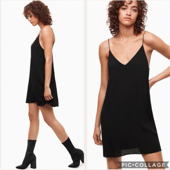 black cami shift dress